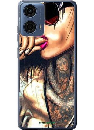 Чохол на motorola moto g24 power дівчина в тату "4001u-3665-10746"