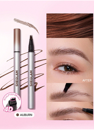Лайнер для бровей sheglam brow-fection micro-stroke liquid pen - 06 auburn (6020-06)