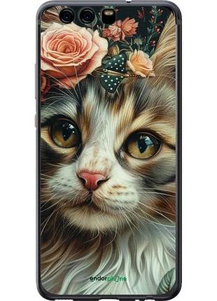 Чехол на huawei p10 cats and flowers "6069u-780-10746"