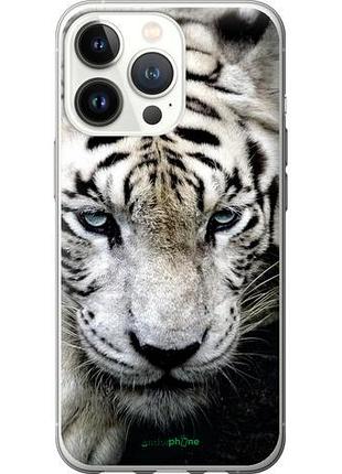 Чохол на iphone 13 pro грусний білий тигр "106u-2372-10746"