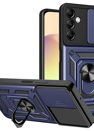 Чохол fiji camera defence для samsung galaxy m34 5g (m346) бампер із захистом камери та підставкою dark blue
