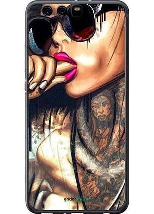 Чохол на huawei p10 plus дівчина в тату "4001u-963-10746"