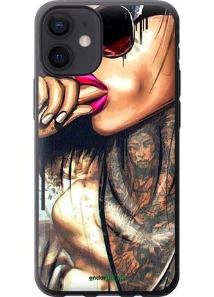 Чехол на iphone 12 mini девушка в тату "4001u-2071-10746"
