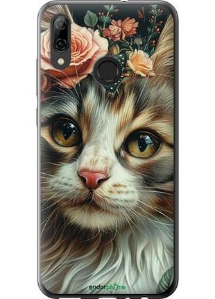 Чехол на huawei p smart 2019 cats and flowers "6069u-1634-10746"