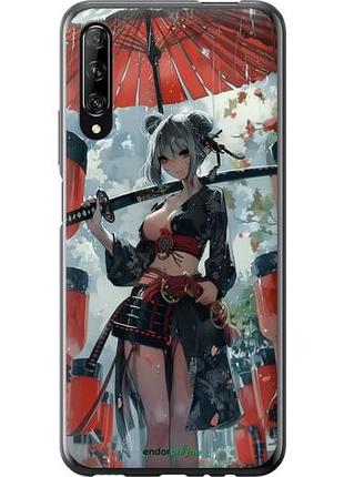 Чохол на huawei p smart pro гейша-воїн "6124u-1906-10746"