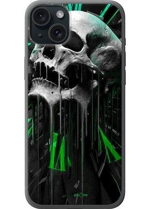 Чехол на iphone 15 plus череп-часы "4100u-3097-10746"
