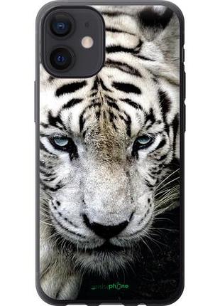 Чехол на iphone 12 mini грустный белый тигр "106u-2071-10746"