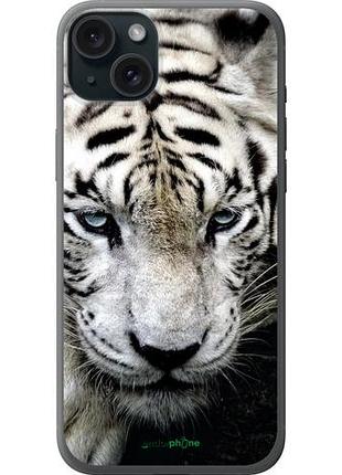 Чехол на iphone 15 plus грустный белый тигр "106u-3097-10746"