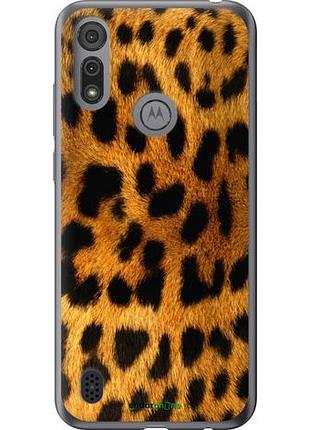 Чехол на motorola e6s шкура леопарда "238u-2001-10746"