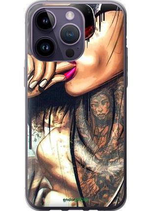 Чехол на iphone 14 pro max девушка в тату "4001u-2667-10746"