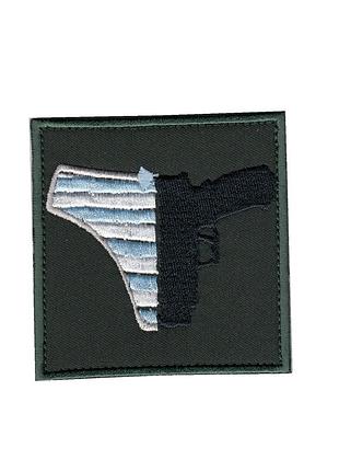 Шеврон військовий / армійський, зброя, на оливці, зсу. 7 см * 7 см