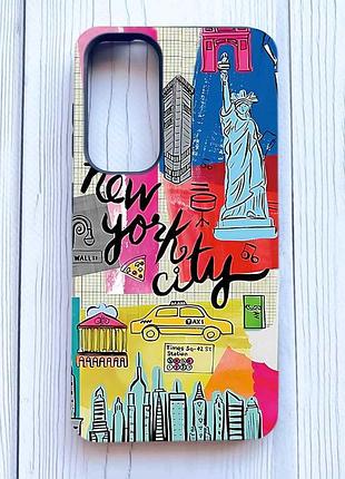 Матовий чохол з чорними боками на samsung galaxy s24 fe new york city (принт 315)
