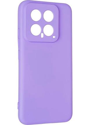 Чехол fiji full soft premium для xiaomi 14 противоударный бампер с микрофиброй purple