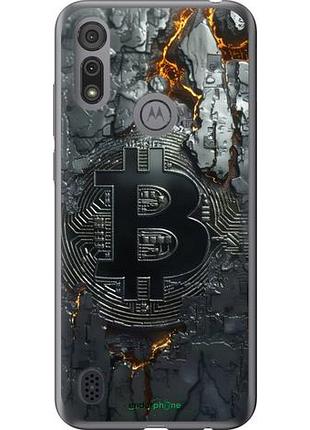 Чехол на motorola e6i раскаленный биткойн "6091u-2355-10746"