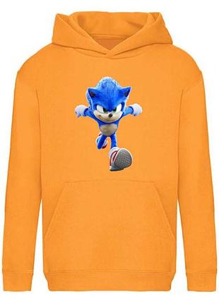 Худи соник детское (sonic 009) оранжевое, 116-128-140-152-164 размер