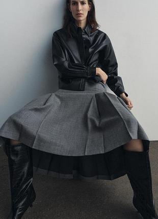 Юбка из 100% шерсти с складками от zara из новых коллекций 5