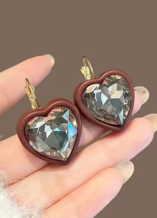 Серьги сердце 3