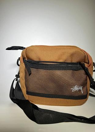 Месенждер stussy темно коричневый