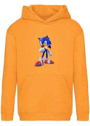 Худи соник детское (sonic 005) оранжевое, 116-128-140-152-164 размер