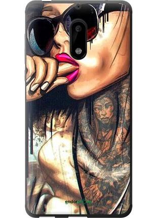 Чехол на nokia 6 девушка в тату "4001u-898-10746"