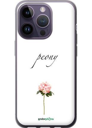 Чехол на iphone 14 pro пион "4366u-2646-10746"