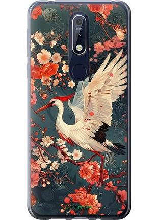 Чехол на nokia 7.1 сакура и аист "6108u-1593-10746"