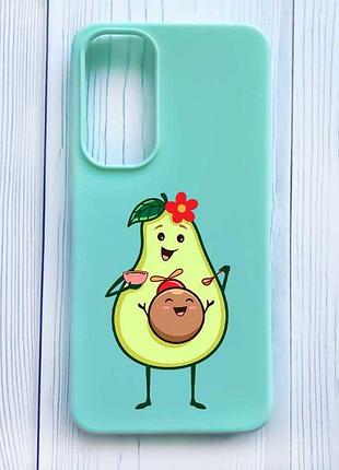 Матовий бірюзовий чохол на samsung galaxy s24 fe малюк авокадо (принт 309)