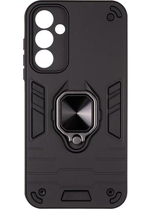 Чехол fiji defence для samsung galaxy a35 5g (a356) защитный бампер с кольцом подставкой black