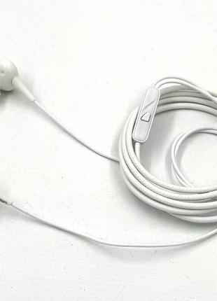 Проводные вакуумные наушники с микрофоном sunpin es-05 белые