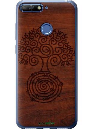 Чехол на huawei honor 7a pro узор дерева "4119u-1440-10746"