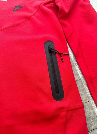 Зіп худі nike tech fleece , червона кофта найк теч фліс 6