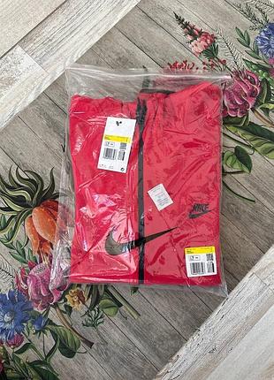 Зіп худі nike tech fleece , червона кофта найк теч фліс 8