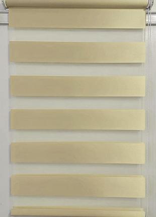 Рулонна штора день-ніч вн 216-3 бежевий 1375*1600