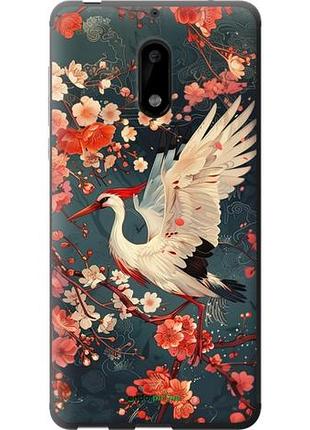 Чехол на nokia 6 сакура и аист "6108u-898-10746"