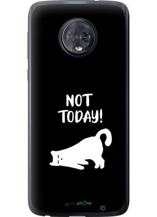 Чехол на motorola moto g6 plus уставший кот "4535u-976-10746"
