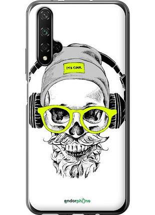 Чохол на huawei honor 20 череп в окулярах і навушниках "4144u-1697-10746"