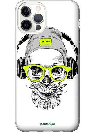 Чохол на iphone 12 pro череп в окулярах і навушниках "4144u-2052-10746"