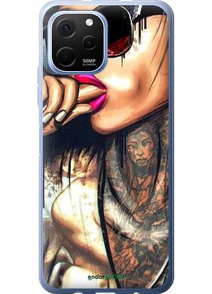 Чехол на huawei nova y61 девушка в тату "4001u-2983-10746"