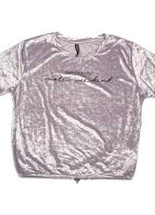 Бархатная футболочка с надписью 12-14 размера 8