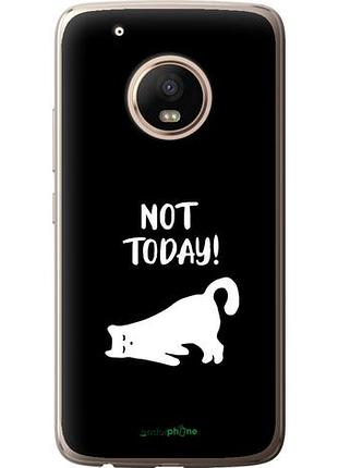 Чехол на motorola moto g5 plus уставший кот "4535u-1038-10746"