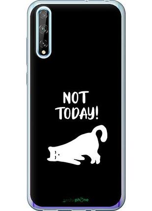 Чехол на huawei p smart s уставший кот "4535u-1813-10746"