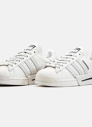 Кроссовки adidas superstar x neighborhood beige / унисекс обувь