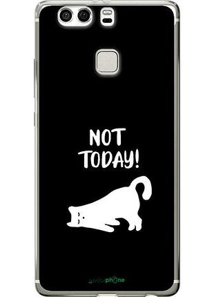 Чехол на huawei p9 plus уставший кот "4535u-300-10746"