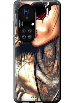 Чехол на huawei p50 девушка в тату "4001u-2292-10746"