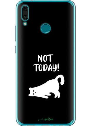 Чехол на huawei y9 2019 уставший кот "4535u-1602-10746"