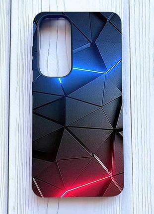 Матовий чорний чохол на samsung galaxy s24 fe рельєфний фон (принт 36)