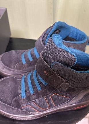 Дитячі кросівки ecco 37 gore-tex чорні шкіряні водонепроникні