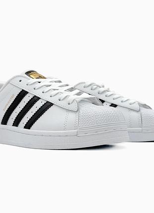 Adidas superstar white black