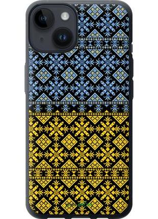 Чехол на iphone 14 жовто-блакитна вишиванка "1169u-2648-10746"