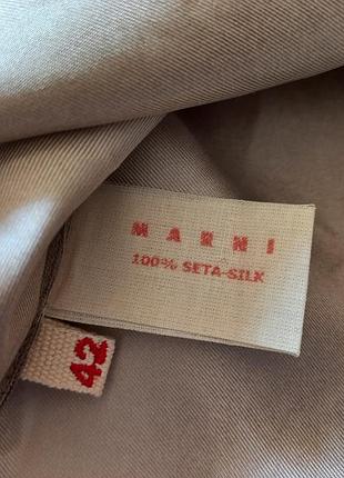 Marni шелковая дизайнерская блуза 10